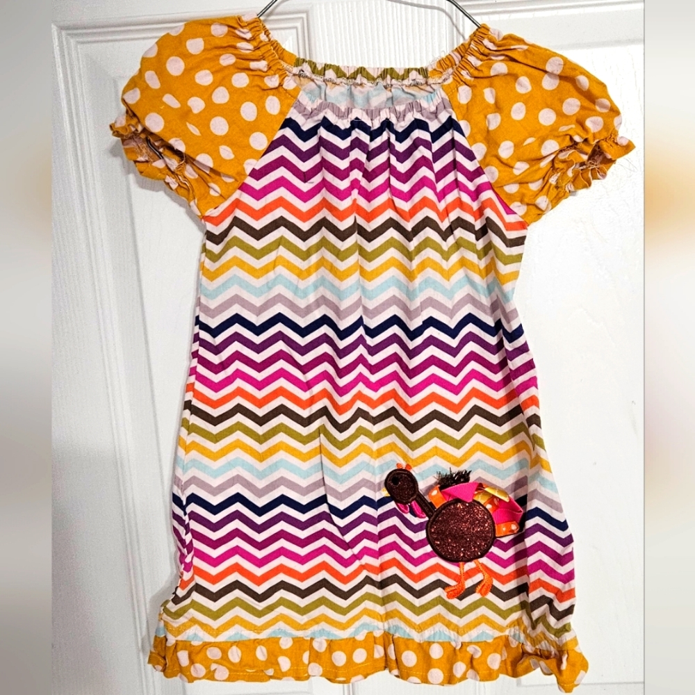 Colorful thanksgiving turkey dress